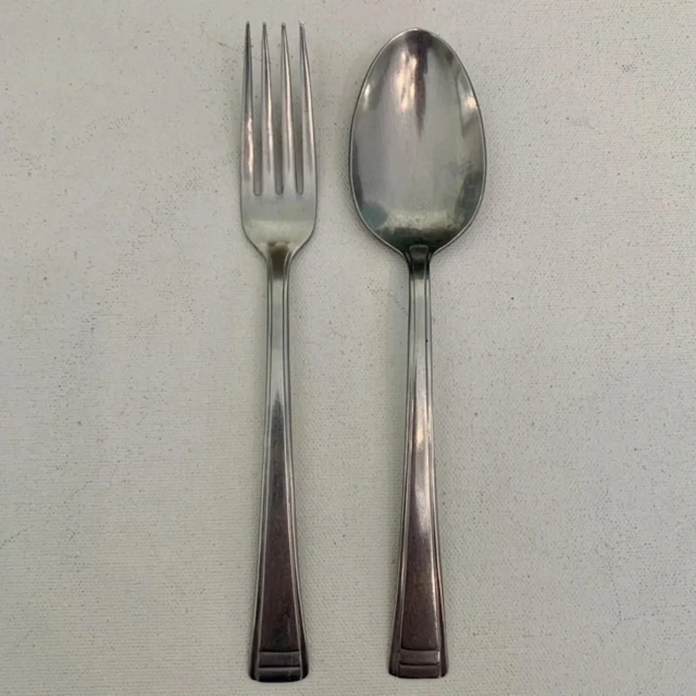 Parkway Stainless USA Dinner Spoon Fork Serving Flatware Silverware Lot Vintage